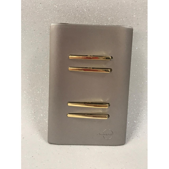 Conjunto Interruptor Quadruplo Simples (Especial) 4x2 - Aço Gold